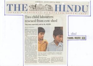 Child Labour Rescue - Don Bosco Anbu Illam