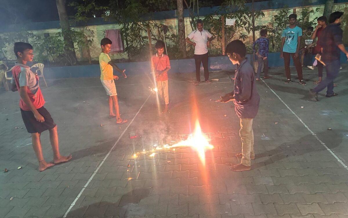 Celebrating Diwali at Don Bosco Anbu Illam!